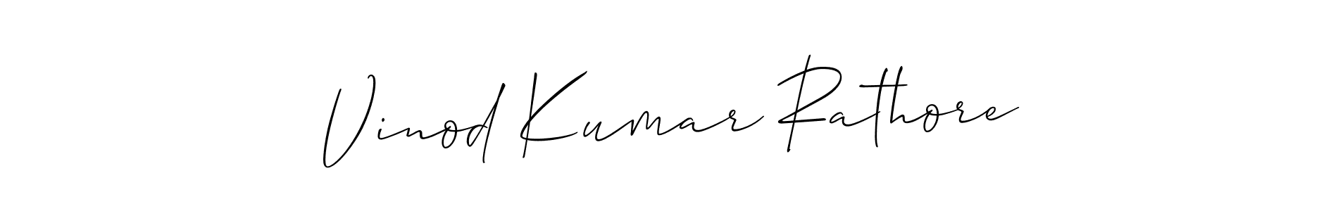 It looks lik you need a new signature style for name Vinod Kumar Rathore. Design unique handwritten (Allison_Script) signature with our free signature maker in just a few clicks. Vinod Kumar Rathore signature style 2 images and pictures png