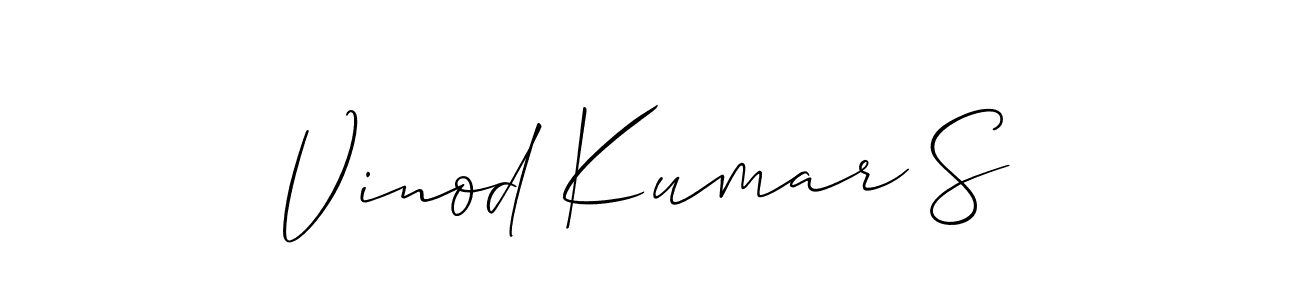 Similarly Allison_Script is the best handwritten signature design. Signature creator online .You can use it as an online autograph creator for name Vinod Kumar S. Vinod Kumar S signature style 2 images and pictures png