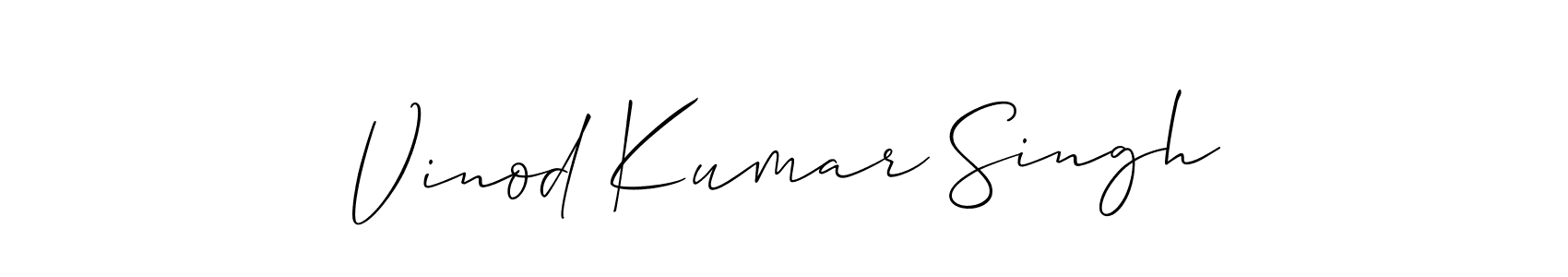 You should practise on your own different ways (Allison_Script) to write your name (Vinod Kumar Singh) in signature. don't let someone else do it for you. Vinod Kumar Singh signature style 2 images and pictures png