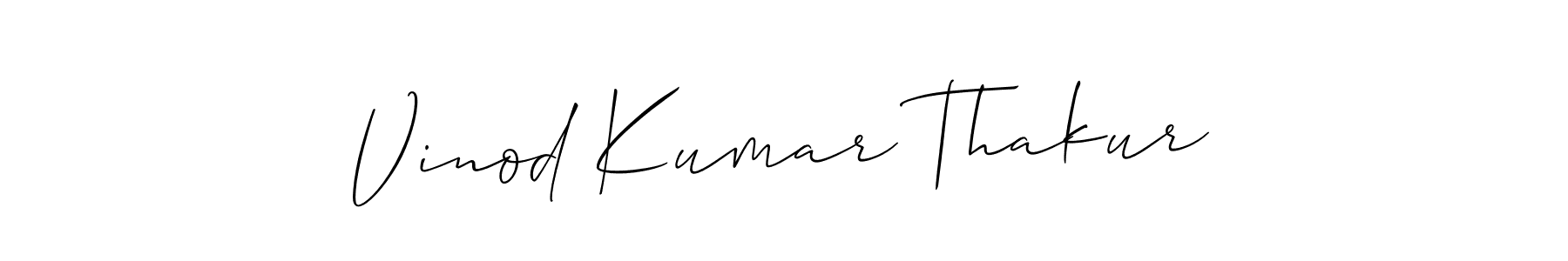 Use a signature maker to create a handwritten signature online. With this signature software, you can design (Allison_Script) your own signature for name Vinod Kumar Thakur. Vinod Kumar Thakur signature style 2 images and pictures png