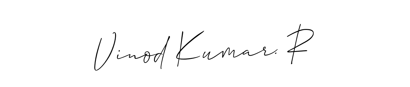 Also we have Vinod Kumar. R name is the best signature style. Create professional handwritten signature collection using Allison_Script autograph style. Vinod Kumar. R signature style 2 images and pictures png