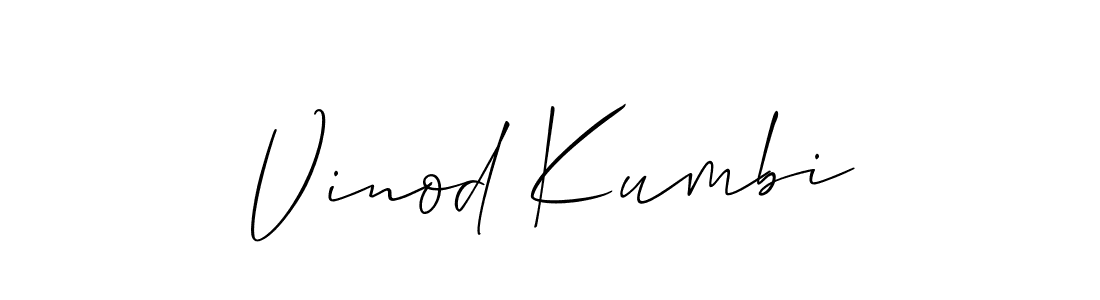 Design your own signature with our free online signature maker. With this signature software, you can create a handwritten (Allison_Script) signature for name Vinod Kumbi. Vinod Kumbi signature style 2 images and pictures png