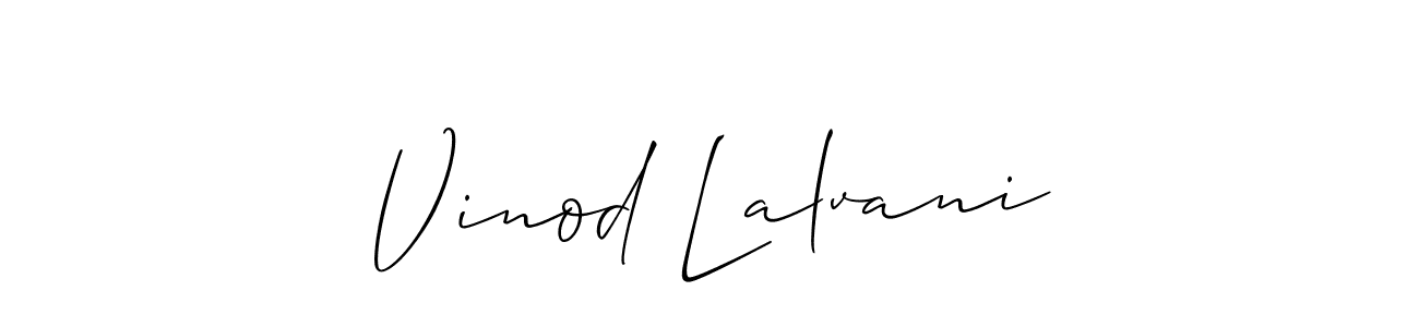 Design your own signature with our free online signature maker. With this signature software, you can create a handwritten (Allison_Script) signature for name Vinod Lalvani. Vinod Lalvani signature style 2 images and pictures png