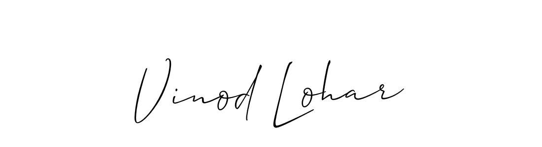 It looks lik you need a new signature style for name Vinod Lohar. Design unique handwritten (Allison_Script) signature with our free signature maker in just a few clicks. Vinod Lohar signature style 2 images and pictures png