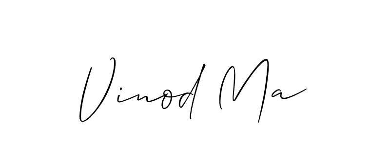 Similarly Allison_Script is the best handwritten signature design. Signature creator online .You can use it as an online autograph creator for name Vinod Ma. Vinod Ma signature style 2 images and pictures png