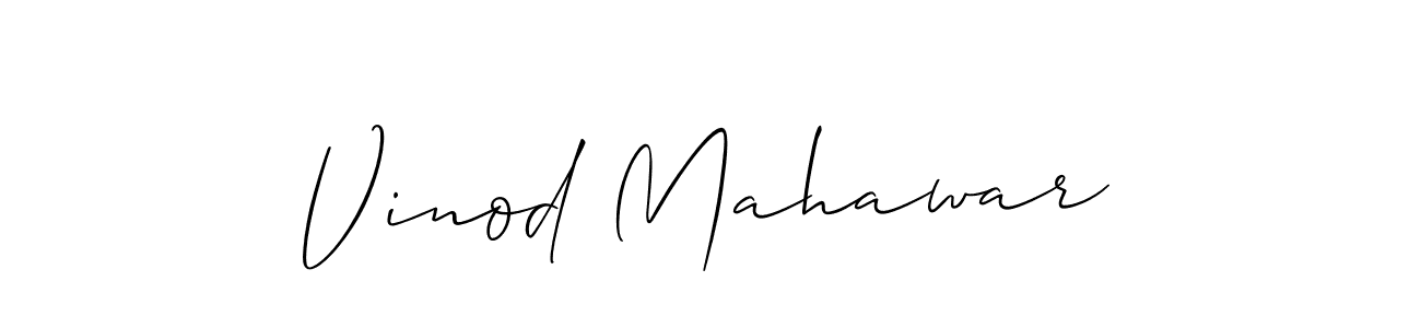 You should practise on your own different ways (Allison_Script) to write your name (Vinod Mahawar) in signature. don't let someone else do it for you. Vinod Mahawar signature style 2 images and pictures png