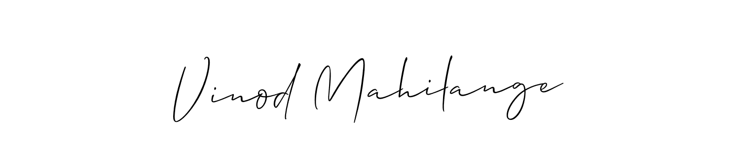 It looks lik you need a new signature style for name Vinod Mahilange. Design unique handwritten (Allison_Script) signature with our free signature maker in just a few clicks. Vinod Mahilange signature style 2 images and pictures png