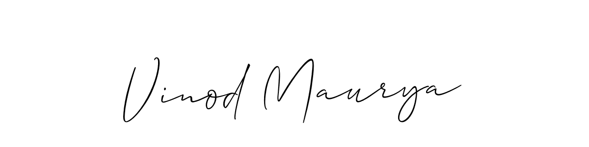 How to make Vinod Maurya signature? Allison_Script is a professional autograph style. Create handwritten signature for Vinod Maurya name. Vinod Maurya signature style 2 images and pictures png