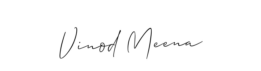 Also we have Vinod Meena name is the best signature style. Create professional handwritten signature collection using Allison_Script autograph style. Vinod Meena signature style 2 images and pictures png