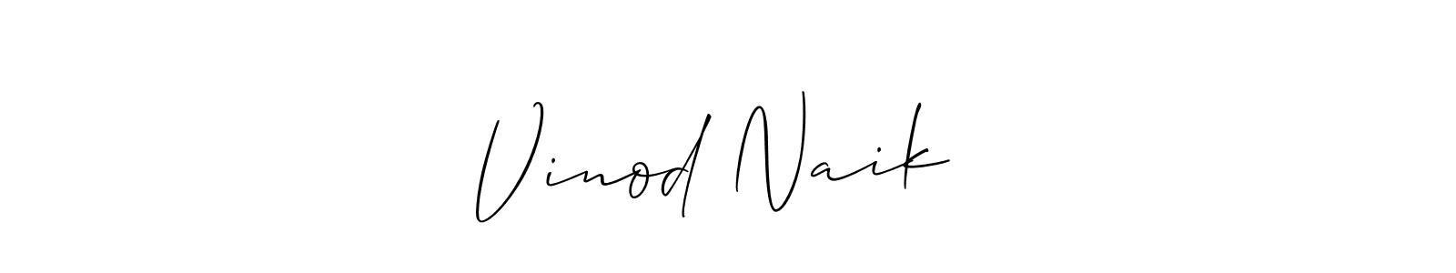 Make a beautiful signature design for name Vinod Naik❤️. With this signature (Allison_Script) style, you can create a handwritten signature for free. Vinod Naik❤️ signature style 2 images and pictures png