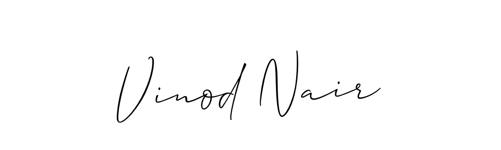 How to make Vinod Nair name signature. Use Allison_Script style for creating short signs online. This is the latest handwritten sign. Vinod Nair signature style 2 images and pictures png