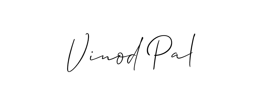 Design your own signature with our free online signature maker. With this signature software, you can create a handwritten (Allison_Script) signature for name Vinod Pal. Vinod Pal signature style 2 images and pictures png