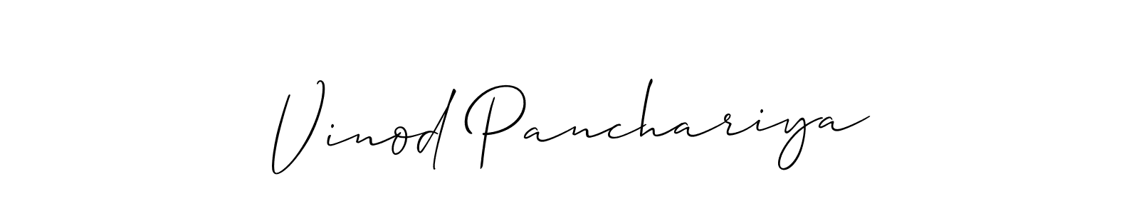 Vinod Panchariya stylish signature style. Best Handwritten Sign (Allison_Script) for my name. Handwritten Signature Collection Ideas for my name Vinod Panchariya. Vinod Panchariya signature style 2 images and pictures png