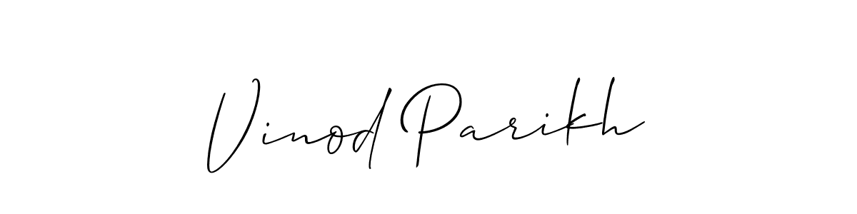 How to make Vinod Parikh signature? Allison_Script is a professional autograph style. Create handwritten signature for Vinod Parikh name. Vinod Parikh signature style 2 images and pictures png