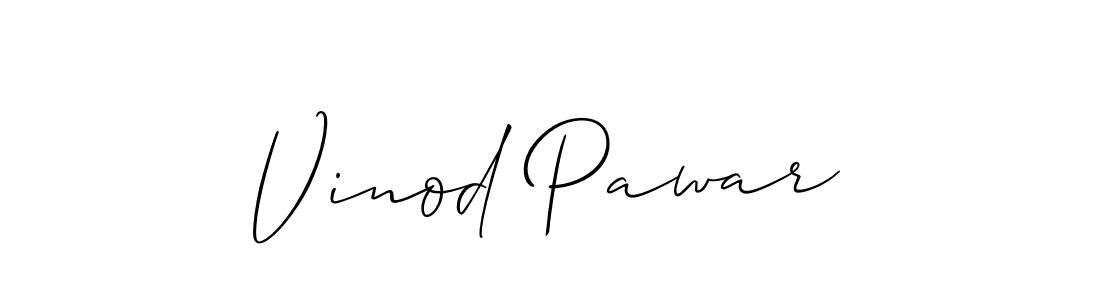 The best way (Allison_Script) to make a short signature is to pick only two or three words in your name. The name Vinod Pawar include a total of six letters. For converting this name. Vinod Pawar signature style 2 images and pictures png