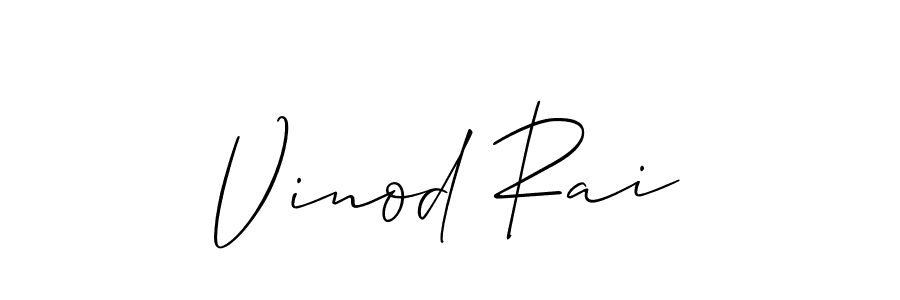 Allison_Script is a professional signature style that is perfect for those who want to add a touch of class to their signature. It is also a great choice for those who want to make their signature more unique. Get Vinod Rai name to fancy signature for free. Vinod Rai signature style 2 images and pictures png