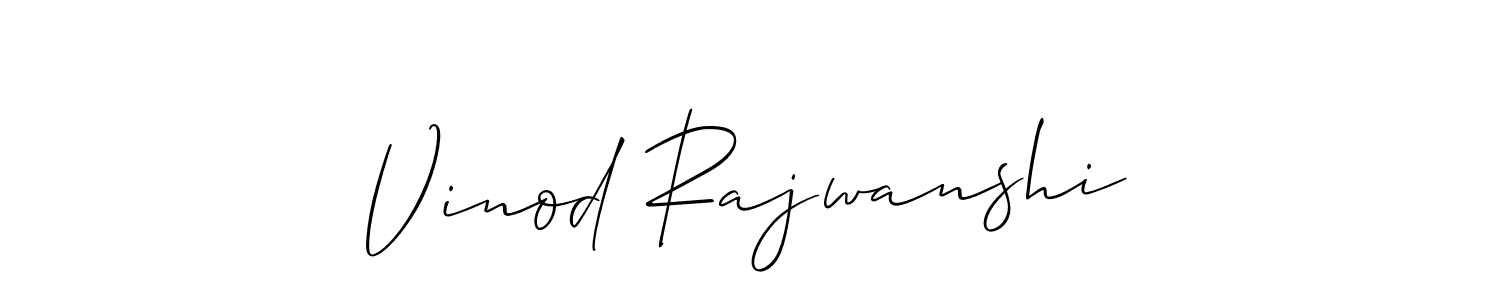 Design your own signature with our free online signature maker. With this signature software, you can create a handwritten (Allison_Script) signature for name Vinod Rajwanshi. Vinod Rajwanshi signature style 2 images and pictures png