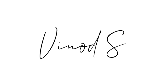 Best and Professional Signature Style for Vinod S. Allison_Script Best Signature Style Collection. Vinod S signature style 2 images and pictures png