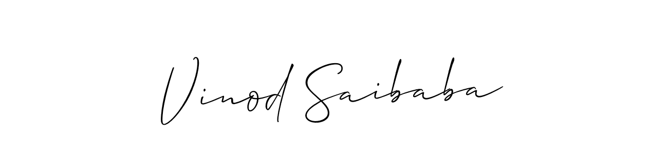 Make a beautiful signature design for name Vinod Saibaba. Use this online signature maker to create a handwritten signature for free. Vinod Saibaba signature style 2 images and pictures png