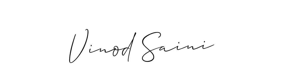 Best and Professional Signature Style for Vinod Saini. Allison_Script Best Signature Style Collection. Vinod Saini signature style 2 images and pictures png