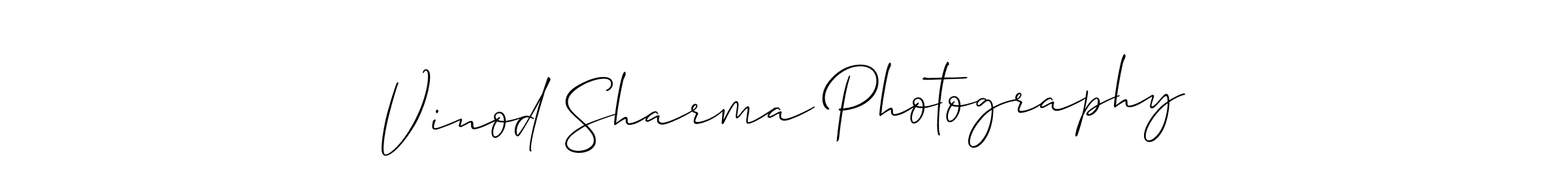 Design your own signature with our free online signature maker. With this signature software, you can create a handwritten (Allison_Script) signature for name Vinod Sharma Photography. Vinod Sharma Photography signature style 2 images and pictures png