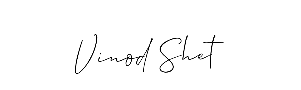 How to Draw Vinod Shet signature style? Allison_Script is a latest design signature styles for name Vinod Shet. Vinod Shet signature style 2 images and pictures png