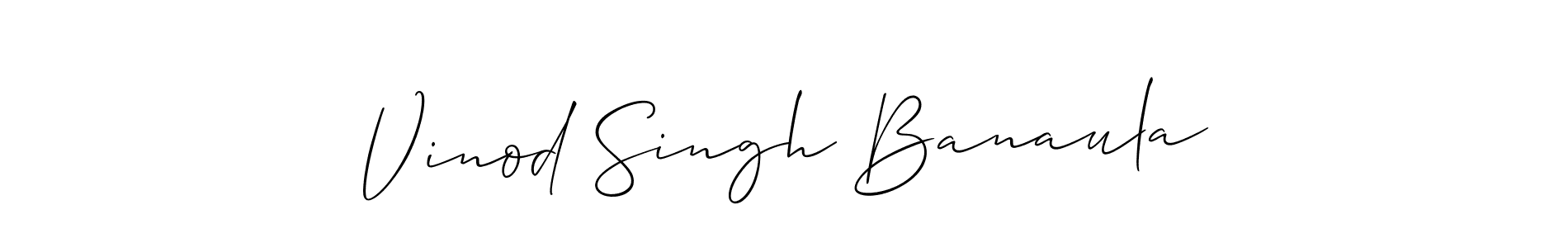 Also we have Vinod Singh Banaula name is the best signature style. Create professional handwritten signature collection using Allison_Script autograph style. Vinod Singh Banaula signature style 2 images and pictures png