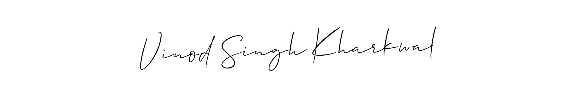 It looks lik you need a new signature style for name Vinod Singh Kharkwal. Design unique handwritten (Allison_Script) signature with our free signature maker in just a few clicks. Vinod Singh Kharkwal signature style 2 images and pictures png