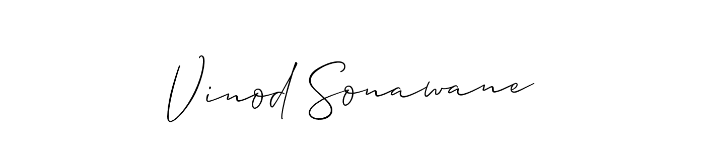 Design your own signature with our free online signature maker. With this signature software, you can create a handwritten (Allison_Script) signature for name Vinod Sonawane. Vinod Sonawane signature style 2 images and pictures png