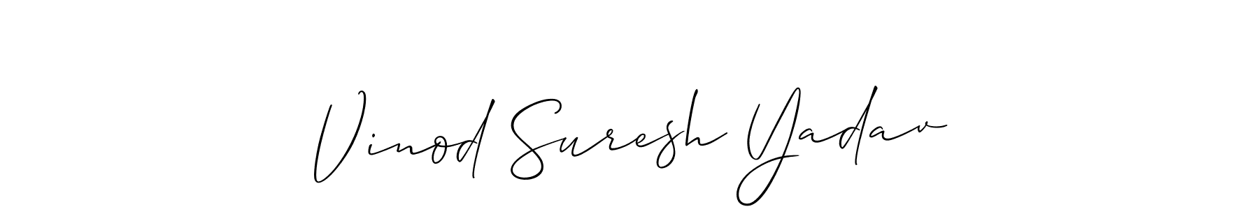You should practise on your own different ways (Allison_Script) to write your name (Vinod Suresh Yadav) in signature. don't let someone else do it for you. Vinod Suresh Yadav signature style 2 images and pictures png