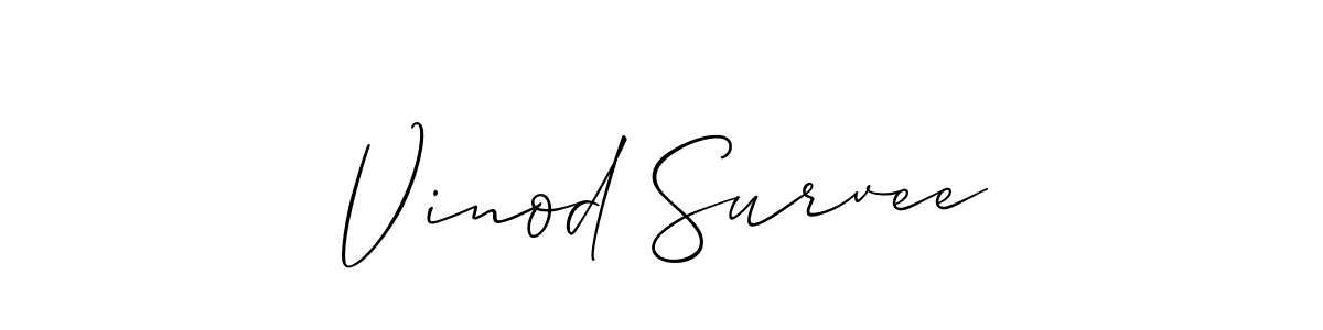 Also You can easily find your signature by using the search form. We will create Vinod Survee name handwritten signature images for you free of cost using Allison_Script sign style. Vinod Survee signature style 2 images and pictures png