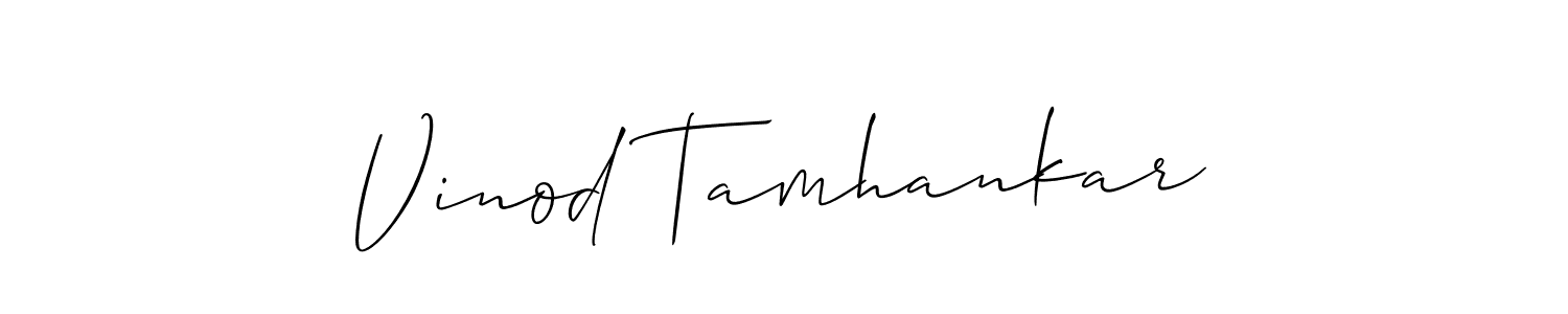 Design your own signature with our free online signature maker. With this signature software, you can create a handwritten (Allison_Script) signature for name Vinod Tamhankar. Vinod Tamhankar signature style 2 images and pictures png