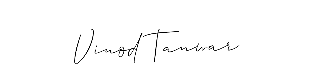 How to Draw Vinod Tanwar signature style? Allison_Script is a latest design signature styles for name Vinod Tanwar. Vinod Tanwar signature style 2 images and pictures png