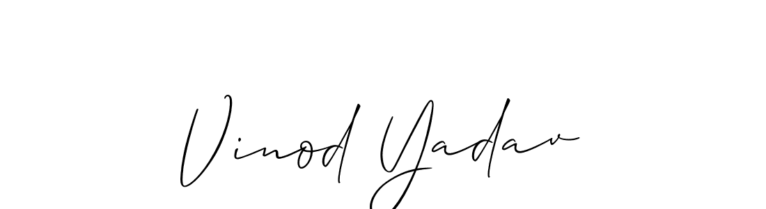 Design your own signature with our free online signature maker. With this signature software, you can create a handwritten (Allison_Script) signature for name Vinod Yadav. Vinod Yadav signature style 2 images and pictures png