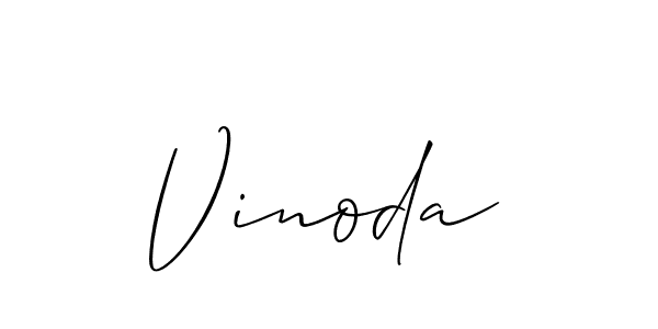 Allison_Script is a professional signature style that is perfect for those who want to add a touch of class to their signature. It is also a great choice for those who want to make their signature more unique. Get Vinoda name to fancy signature for free. Vinoda signature style 2 images and pictures png
