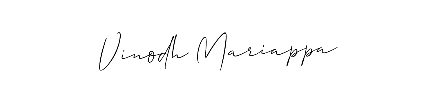 You should practise on your own different ways (Allison_Script) to write your name (Vinodh Mariappa) in signature. don't let someone else do it for you. Vinodh Mariappa signature style 2 images and pictures png