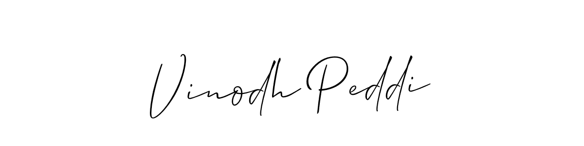 How to make Vinodh Peddi signature? Allison_Script is a professional autograph style. Create handwritten signature for Vinodh Peddi name. Vinodh Peddi signature style 2 images and pictures png