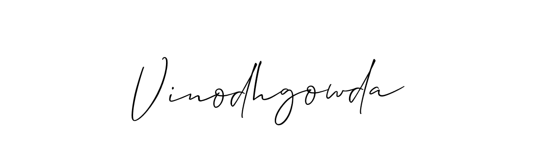 Similarly Allison_Script is the best handwritten signature design. Signature creator online .You can use it as an online autograph creator for name Vinodhgowda. Vinodhgowda signature style 2 images and pictures png