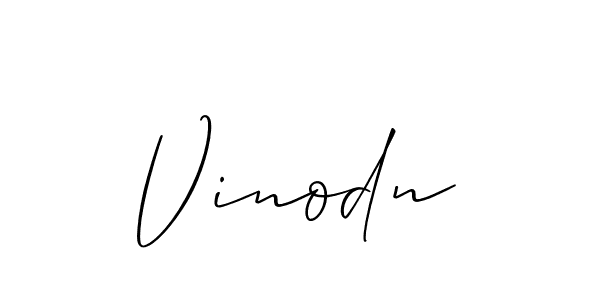 Make a beautiful signature design for name Vinodn. With this signature (Allison_Script) style, you can create a handwritten signature for free. Vinodn signature style 2 images and pictures png