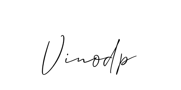 Make a beautiful signature design for name Vinodp. Use this online signature maker to create a handwritten signature for free. Vinodp signature style 2 images and pictures png