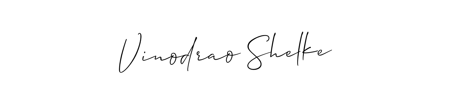 Create a beautiful signature design for name Vinodrao Shelke. With this signature (Allison_Script) fonts, you can make a handwritten signature for free. Vinodrao Shelke signature style 2 images and pictures png