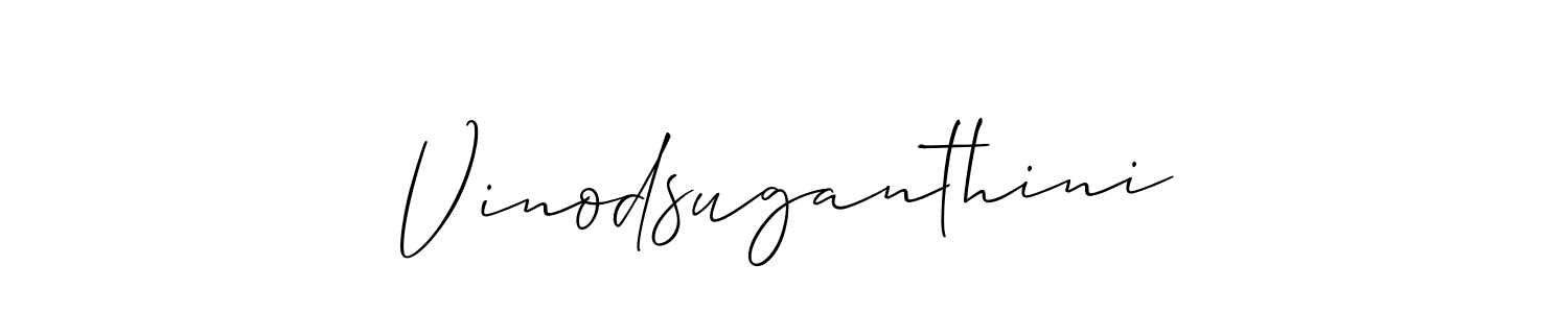 Create a beautiful signature design for name Vinodsuganthini. With this signature (Allison_Script) fonts, you can make a handwritten signature for free. Vinodsuganthini signature style 2 images and pictures png
