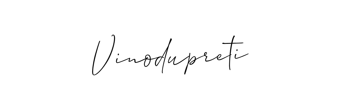 Best and Professional Signature Style for Vinodupreti. Allison_Script Best Signature Style Collection. Vinodupreti signature style 2 images and pictures png