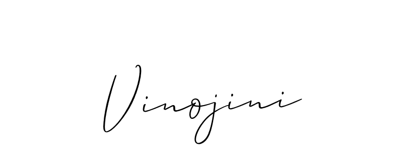 Make a beautiful signature design for name Vinojini. With this signature (Allison_Script) style, you can create a handwritten signature for free. Vinojini signature style 2 images and pictures png