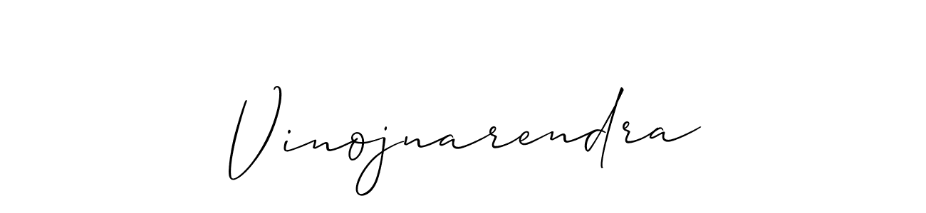 How to make Vinojnarendra name signature. Use Allison_Script style for creating short signs online. This is the latest handwritten sign. Vinojnarendra signature style 2 images and pictures png