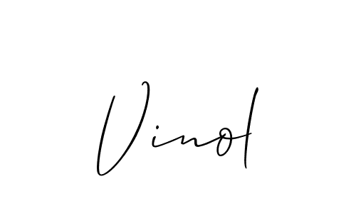 Similarly Allison_Script is the best handwritten signature design. Signature creator online .You can use it as an online autograph creator for name Vinol. Vinol signature style 2 images and pictures png