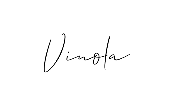 Best and Professional Signature Style for Vinola. Allison_Script Best Signature Style Collection. Vinola signature style 2 images and pictures png