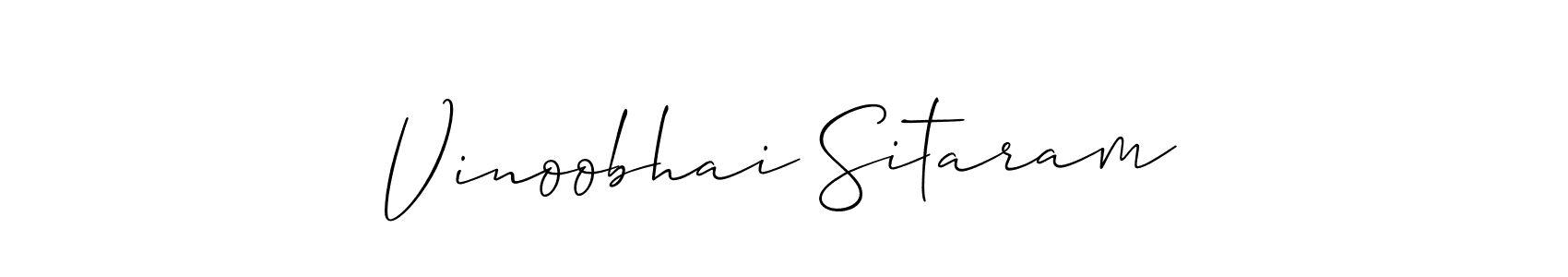 How to make Vinoobhai Sitaram signature? Allison_Script is a professional autograph style. Create handwritten signature for Vinoobhai Sitaram name. Vinoobhai Sitaram signature style 2 images and pictures png