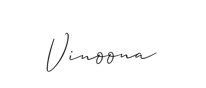 Also we have Vinoona name is the best signature style. Create professional handwritten signature collection using Allison_Script autograph style. Vinoona signature style 2 images and pictures png