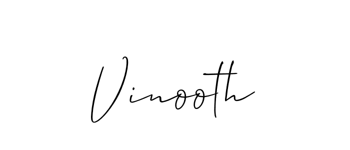 Create a beautiful signature design for name Vinooth. With this signature (Allison_Script) fonts, you can make a handwritten signature for free. Vinooth signature style 2 images and pictures png